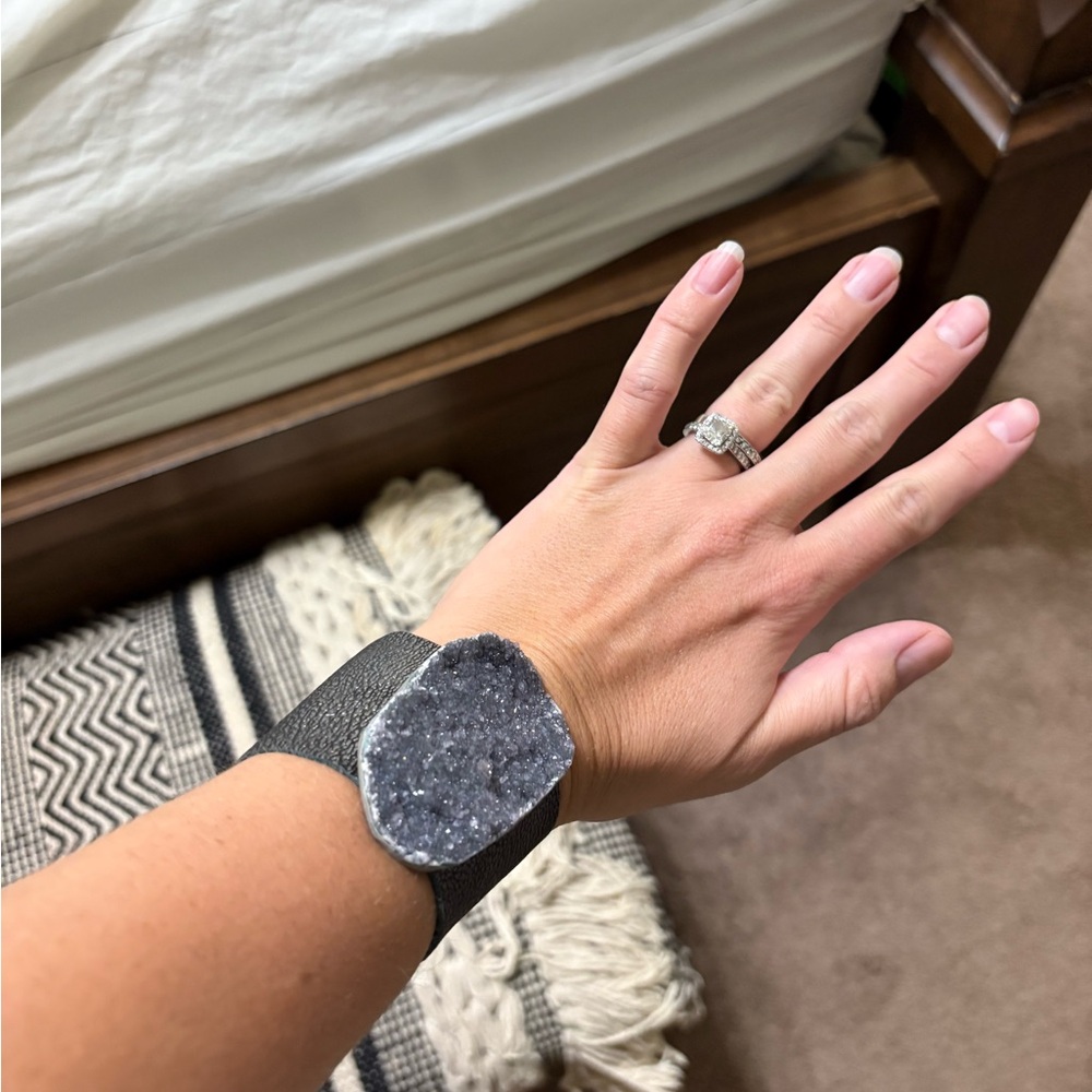 Karli Buxton Elegant Black and Silver Graphite Bracelet